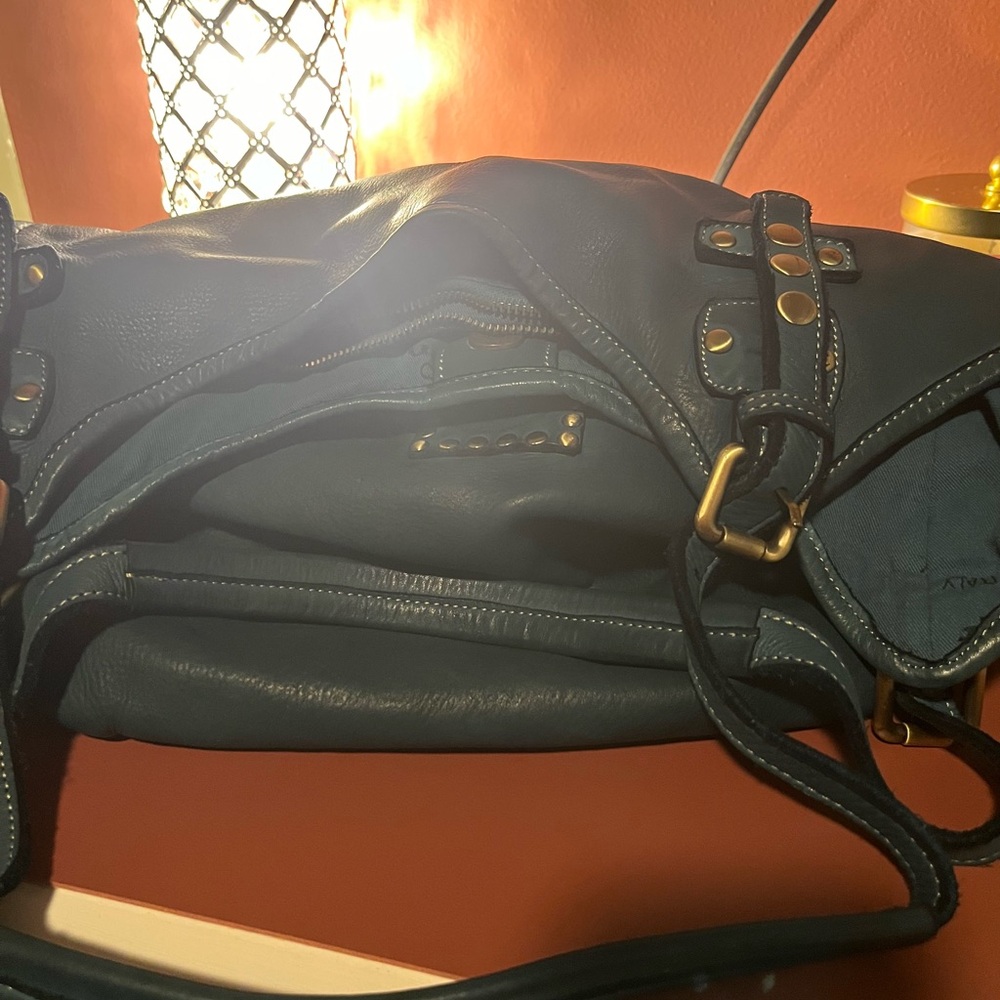 Lusher brand super slouchy blue hobo bag - Picture 2 of 12